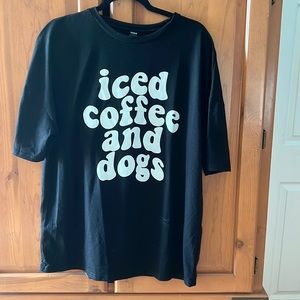Iced coffee and dogs T-shirt